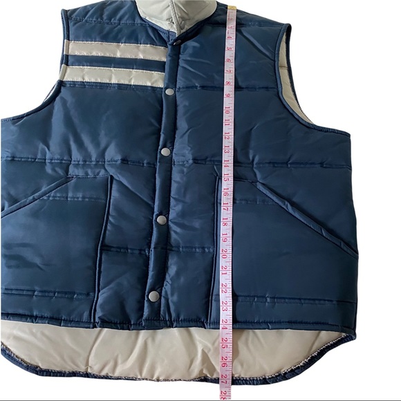 Vtg 80s Active Generation Blue Ski Puffer Vest XL - Picture 11 of 11